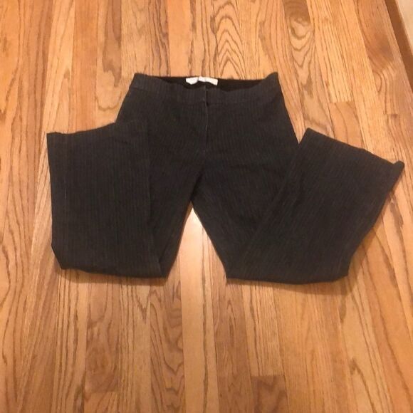 Trina Turk gray slacks with white stripes - Picture 2 of 7